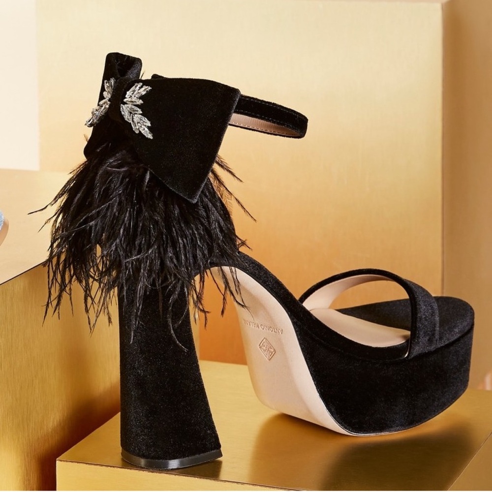 Antonio Melani Janie Velvet Platform Dress Sandals